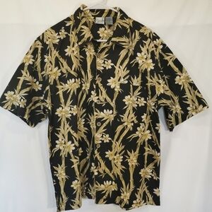 Men's Vintage OP Sport Floral Shirt Sleeve Button Down Shirt - Sz M